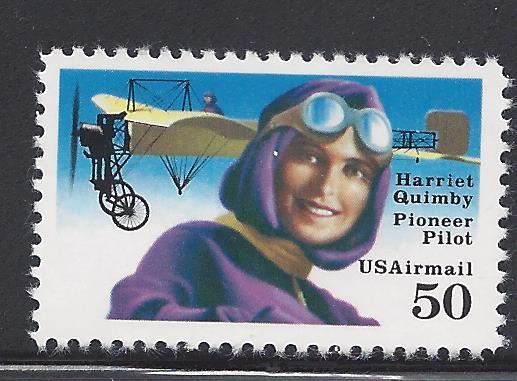 USA Air Mail C128 50cent MNH Harriet Quimby 1st Woman Pilot