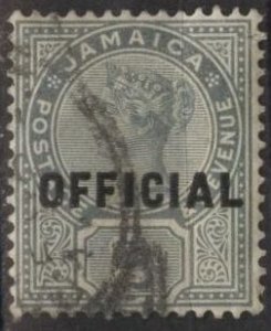 Jamaica O4 (used) 2p Victoria, slate (1890-91)