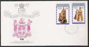 Fiji #372 & 373 FDC Silver Jubilee