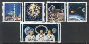 Fujeira 1971 Mi#642-646 Space, Apollo 14 CTO