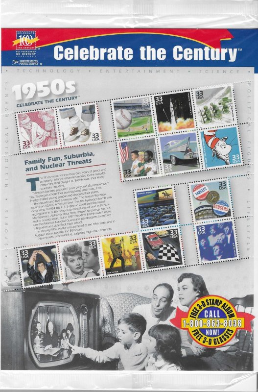 US#3182-3191  Celebrate the Century complete set of 10  (MNH) CV $123.00