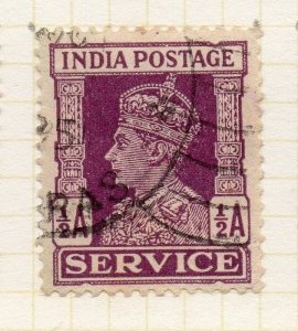 India GVI 1939 Early Issue Fine Used 1/2a. 189861