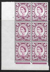 Sg XS17 6d Scotland White Cyl 4 No Dot perf F/L(I/E) UNMOUNTED MINT 