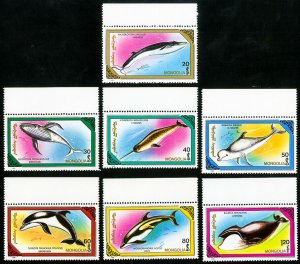 Mongolia Stamps # 1855-61 MNH XF Lot of 5 Whale Sets Scott Value $23.75