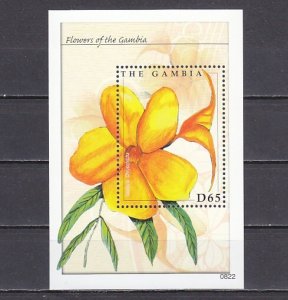 Gambia, Scott cat. 2180. Flowers of Gambia s/sheet.