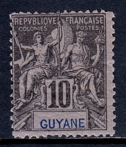 French Guiana - Scott #37 - MH - A few short perfs - SCV $12