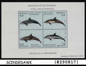 MONACO - 1992 OCEANOGRAPHIC / DOLPHIN / FISH / MARINE LIFE - Miniature sheet MNH