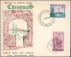 Norfolk Islands, Christmas, Worldwide First Day Cover