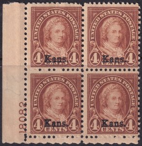 #662 Mint NH, Fine+, Plate number block of 4 (CV $300) (CV $35 - ID42548) - J...