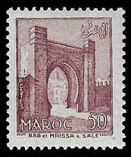 French Morocco #311 Unused VLH; 50c Mrissa Gate - Sale' (1955)