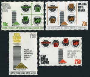 KUT 267-270,270a,MNH.Michel 255-258,Bl.4. Bank,Affiliate Monetary Fund,1973.