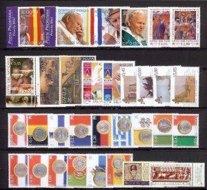 2004 Vatican City - Sc# 1258-1291 - Complete year set - MNH