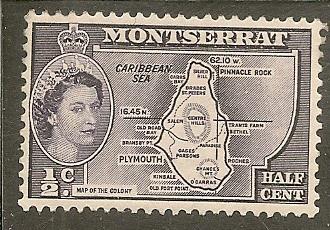 Montserrat    Scott 146    Map    MNH