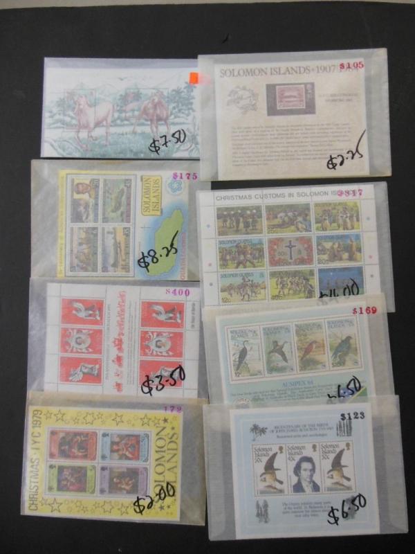 SOLOMON : Beautiful all VF MNH collection in glassines mostly between 1970s-2000