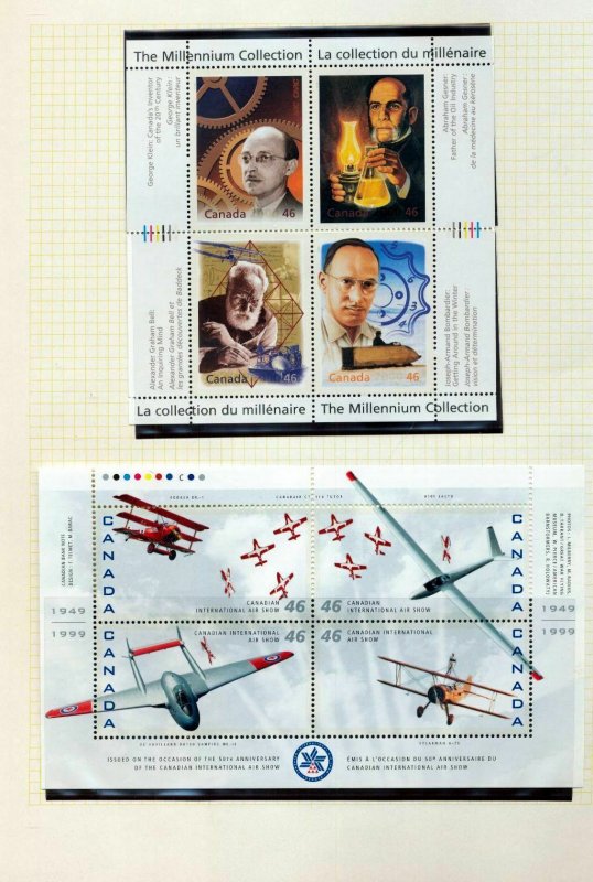 CANADA 2000 Millenium Aviation MNH MH(Face$40+(Top544