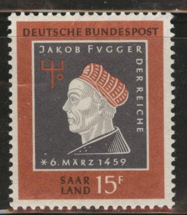 Saar Scott 319 MH* 1958 stamp