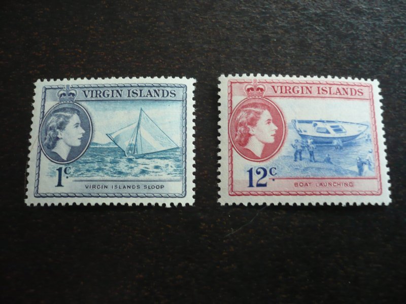 Stamps - British Virgin Islands-Scott#116,122-Mint Never Hinged Part Set of 2