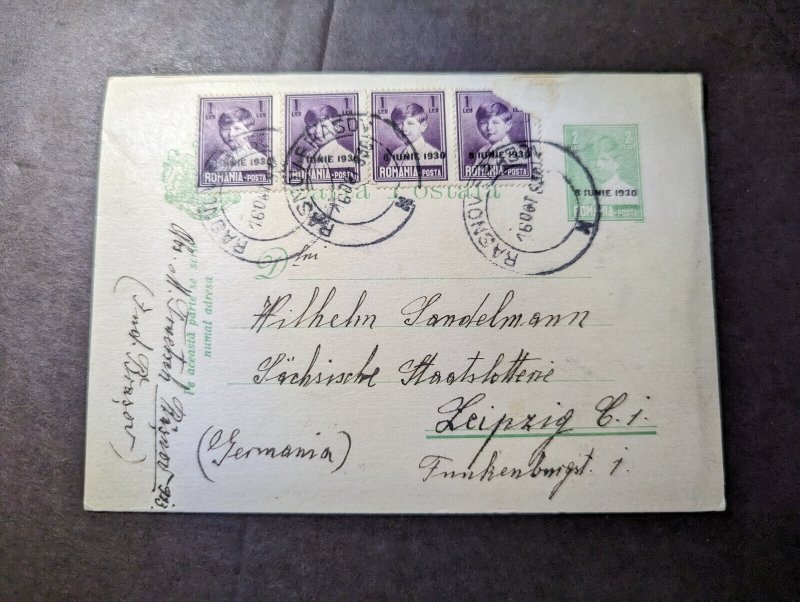 1930 Romania Cover Rasnov to Leipzig Germany