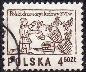 Poland 2071B - Used - 4.50z Beekeeper (1977)