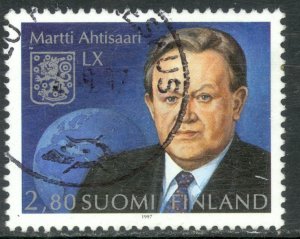 FINLAND 1997 President Marti Ahtisaan Birthday Issue Sc 1048 VFU