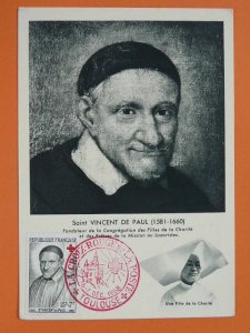 Red Cross 1958 Saint Vincent de Paul maximum card 33084