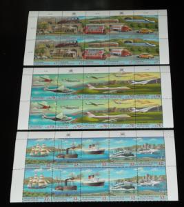 U.N. 1997, TRANSPORTATION ISSUE INSC.BLKS/10, MNH, ALL 3 OFFICES, NICE!! LQQK!!!