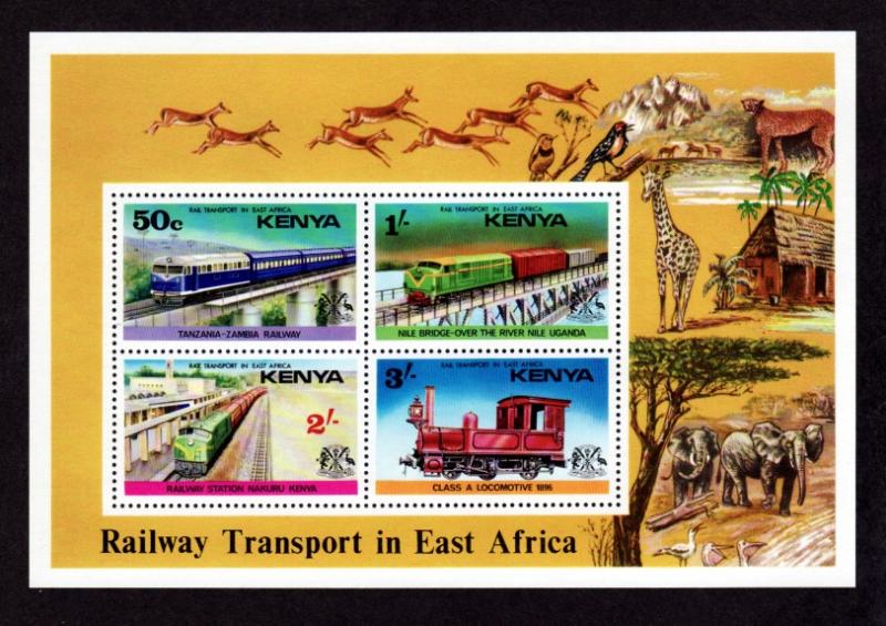 Kenya 67a Mint NH MNH Souvenir Sheet Railway Transport!