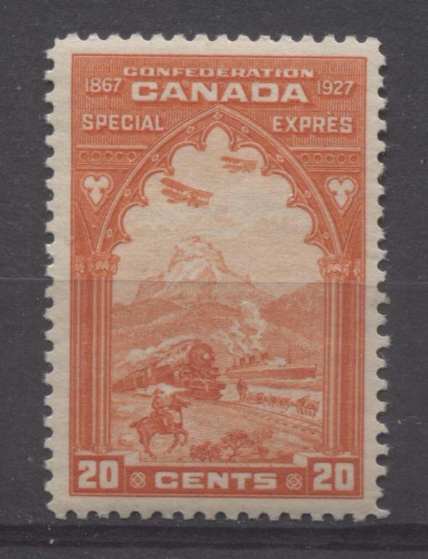 Canada #E3 20c Deep Bright Org. Red  1927 Confederation Issue No Mesh VF-75 NH