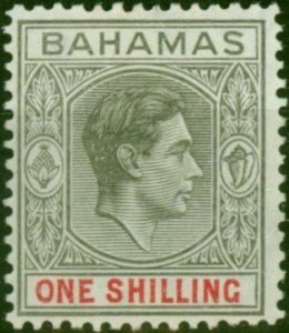 Bahamas 1944 1s Grey-Black & Bright Crimson SG155c Fine LMM