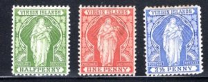 British Virgin Islands #21-23  VF,  Unused,   CV $23.50   ...   6940004