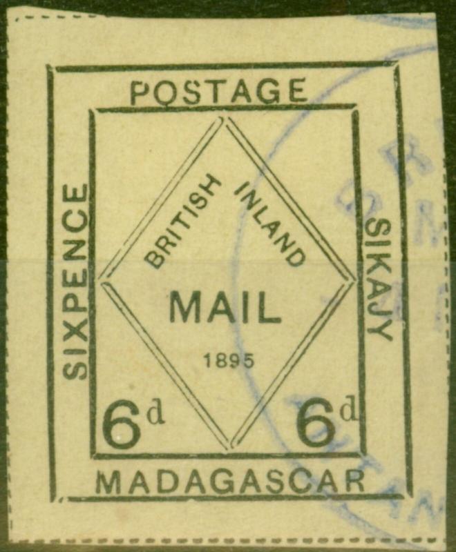 Madagascar 1895 6d Pale Yellow SG52 Fine Used