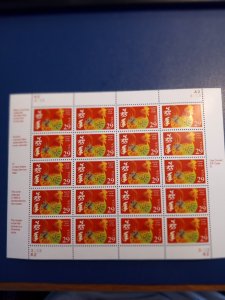 US# 2720, Year of the Rooster Sheet of 20 @ .29c, MNH (1993)