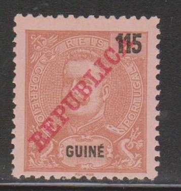 PORTUGUESE GUINEA Scott # 104 Mint NO GUM - With Overprint