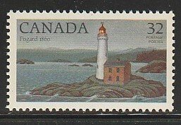 1984 Canada - Sc 1033 - MNH VF - 1 Single - Lighthouses - Fisgard, BC 1860