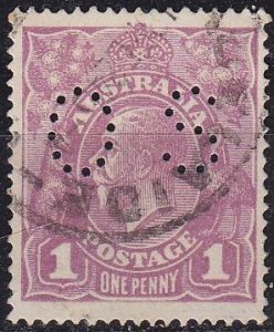 AUSTRALIEN AUSTRALIA [Dienst Lochung] MiNr 0025 ( O/used )