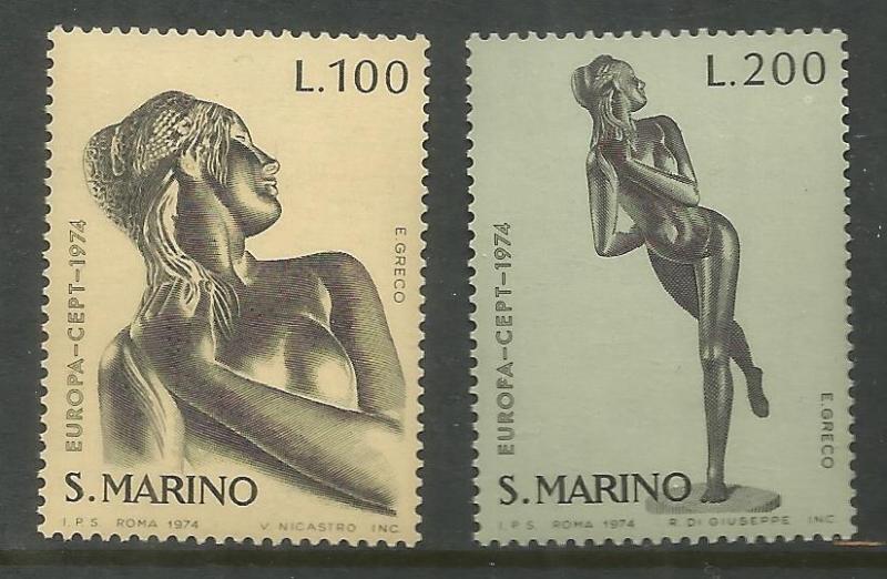 SAN MARINO  840-841  MNH,  COMMON DESIGN,  EUROPA '74
