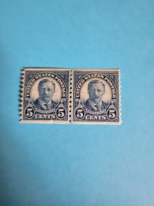 Stamps US Scott #602 hinged, Line Pair