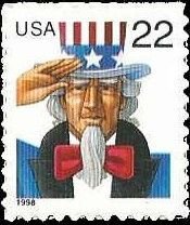 U.S.#3259 [ONLY$1.00 SHIPPING] Uncle Sam 22c Single, MNH. '1998'