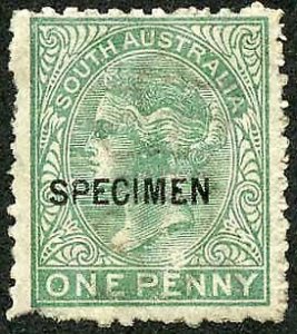 South Australia SG154s 1d blue-green opt SPECIMEN 