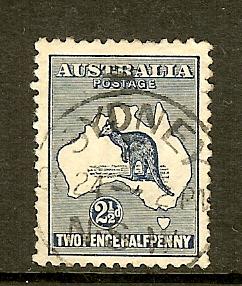 Australia, Scott #4 Kangaroo and Map, F-VF Centering, Used 