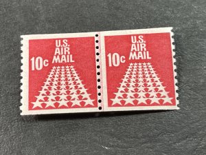 U.S.# C73-MINT NEVER/HINGED----JOINT LINE PAIR------AIR-MAIL------1968