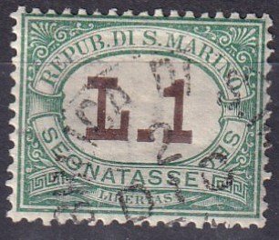 San Marino  #J15  F-VF  Used  CV $20.00  (Z7039)