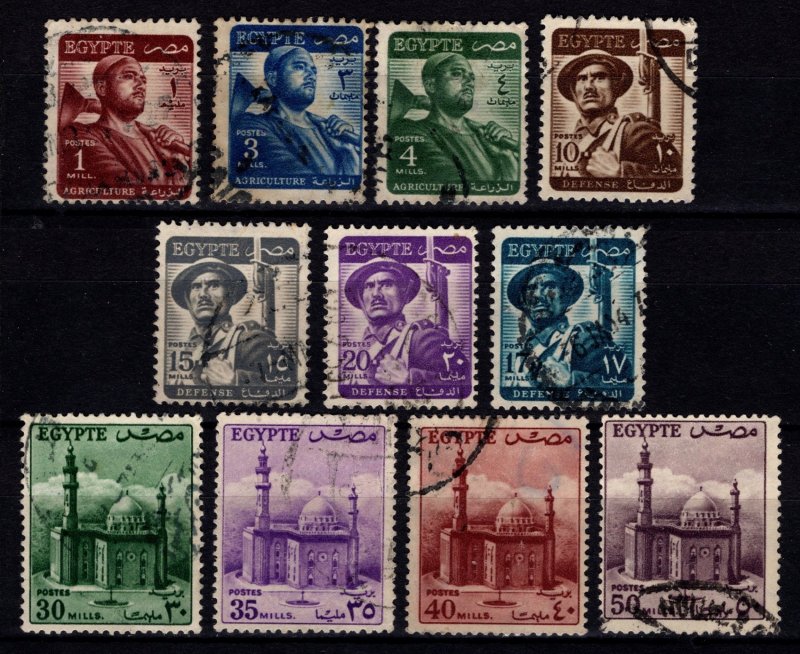 Egypt 1953 Definitives, Part Set [Used]