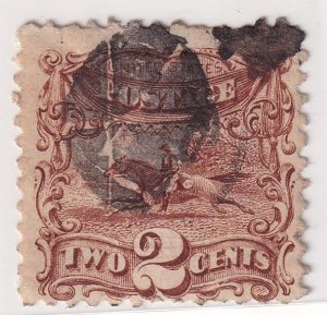 USA STAMPS - 1869 - Pony Express_ 2c_ Cancel: Fancy