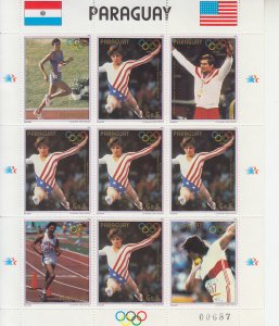 1984 Paraguay Mary Lou REtton FS (Scott 2135) MNH