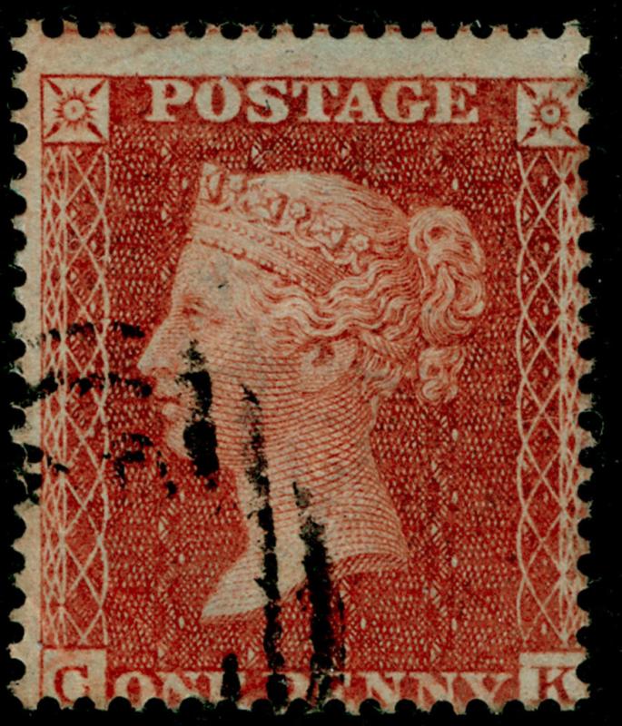 SG26, 1d red-brown PLATE 13, LC16 DIE II, USED. Cat £700. CERT. CK