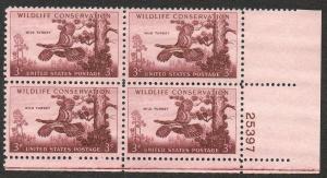 U.S. # 1077 Plate Block MNH. 