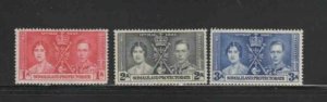 SOMALILAND #81-83 1937 CORONATION ISSUE MINT VF LH O.G cc