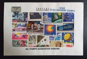 Space - packet of 50 stamps