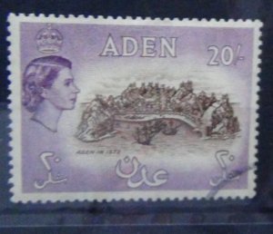 Aden 1953 - 1963 20s Chocolate & Reddish Lilac Used